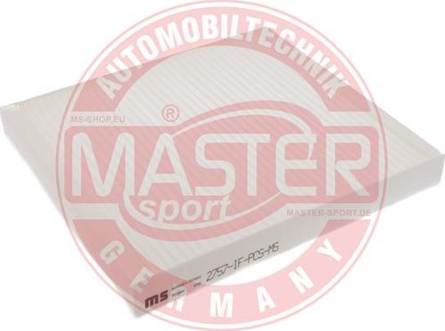 MASTER-SPORT GERMANY 2757-IF-PCS-MS - Filtre, air de l'habitacle cwaw.fr