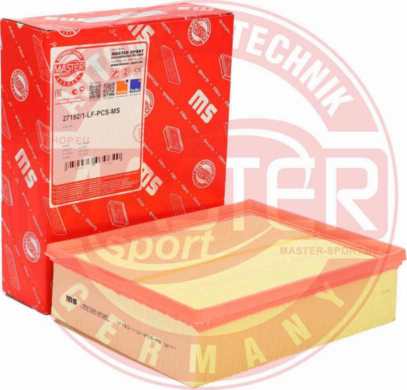 MASTER-SPORT GERMANY 27192/1-LF-PCS-MS - Filtre à air cwaw.fr