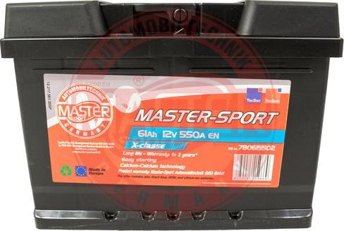 MASTER-SPORT GERMANY 780615502 - Batterie de démarrage cwaw.fr