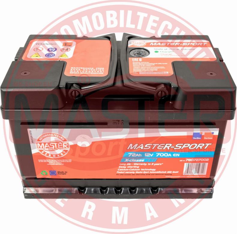 MASTER-SPORT GERMANY 780727002 - Batterie de démarrage cwaw.fr