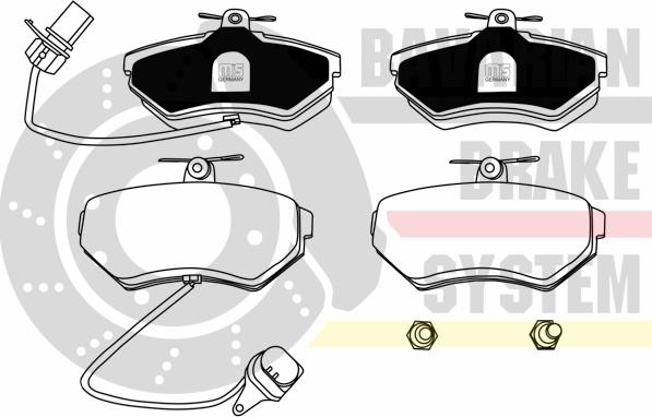 MASTER-SPORT GERMANY K6028372 - Kit de plaquettes de frein, frein à disque cwaw.fr