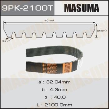 MASUMA 9PK-2100T - Courroie trapézoïdale à nervures cwaw.fr