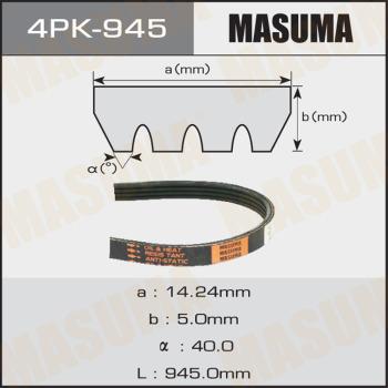 MASUMA 4PK-945 - Courroie trapézoïdale à nervures cwaw.fr