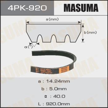 MASUMA 4PK-920 - Courroie trapézoïdale à nervures cwaw.fr