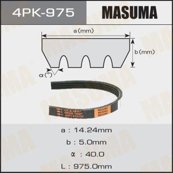 MASUMA 4PK975 - Courroie trapézoïdale à nervures cwaw.fr