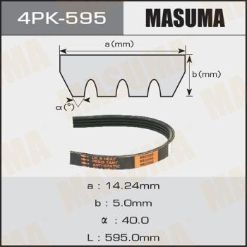 MASUMA 4PK-595 - Courroie trapézoïdale à nervures cwaw.fr