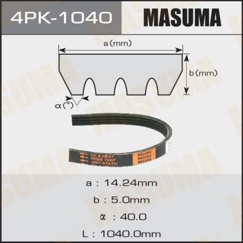 MASUMA 4PK-1040 - Courroie trapézoïdale à nervures cwaw.fr