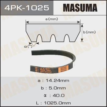 MASUMA 4PK-1025 - Courroie trapézoïdale à nervures cwaw.fr