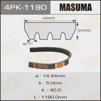 MASUMA 4PK1190 - Courroie trapézoïdale à nervures cwaw.fr