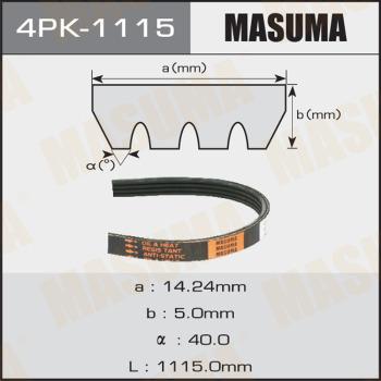 MASUMA 4PK-1115 - Courroie trapézoïdale à nervures cwaw.fr