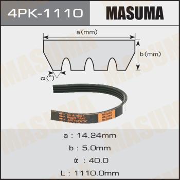 MASUMA 4PK-1110 - Courroie trapézoïdale à nervures cwaw.fr