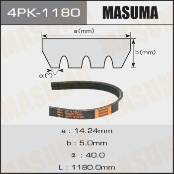 MASUMA 4PK-1180 - Courroie trapézoïdale à nervures cwaw.fr