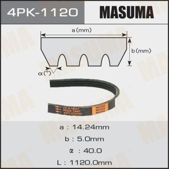 MASUMA 4PK-1120 - Courroie trapézoïdale à nervures cwaw.fr