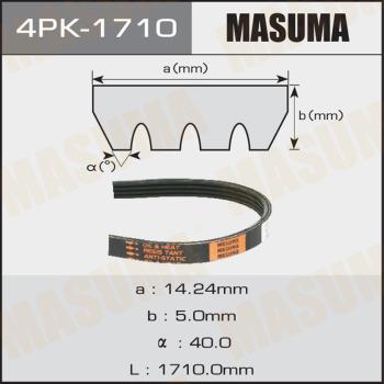 MASUMA 4PK-1710 - Courroie trapézoïdale à nervures cwaw.fr