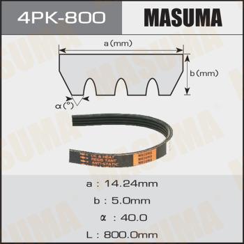 MASUMA 4PK800 - Courroie trapézoïdale à nervures cwaw.fr