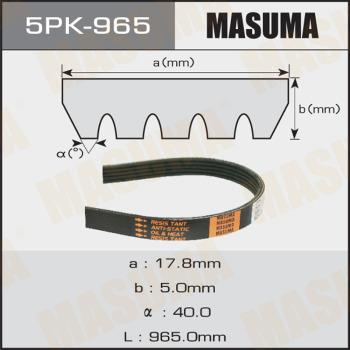 MASUMA 5PK-965 - Courroie trapézoïdale à nervures cwaw.fr