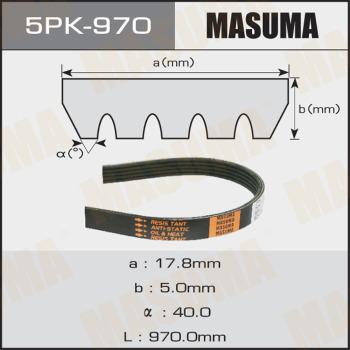 MASUMA 5PK970 - Courroie trapézoïdale à nervures cwaw.fr