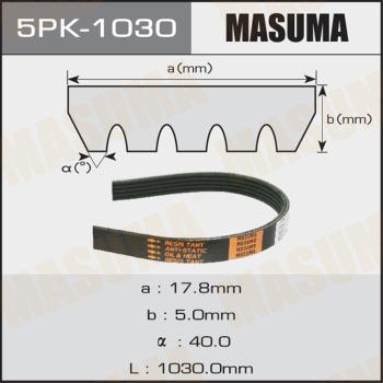 MASUMA 5PK-1030 - Courroie trapézoïdale à nervures cwaw.fr