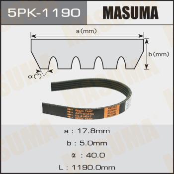 MASUMA 5PK-1190 - Courroie trapézoïdale à nervures cwaw.fr