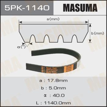 MASUMA 5PK-1140 - Courroie trapézoïdale à nervures cwaw.fr