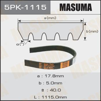 MASUMA 5PK1115 - Courroie trapézoïdale à nervures cwaw.fr