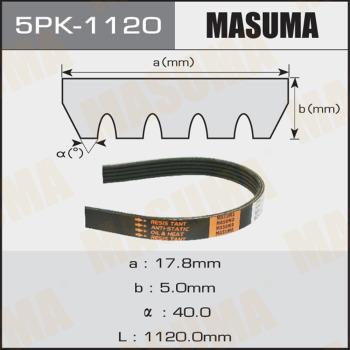 MASUMA 5PK1120 - Courroie trapézoïdale à nervures cwaw.fr