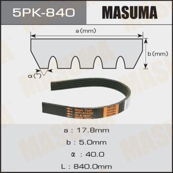 MASUMA 5PK-840 - Courroie trapézoïdale à nervures cwaw.fr