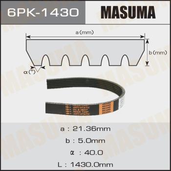 MASUMA 6PK-1430 - Courroie trapézoïdale à nervures cwaw.fr