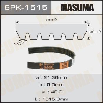 MASUMA 6PK-1515 - Courroie trapézoïdale à nervures cwaw.fr