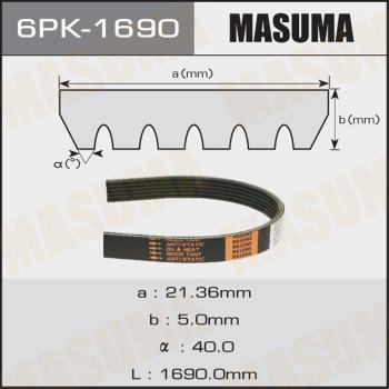 MASUMA 6PK1690 - Courroie trapézoïdale à nervures cwaw.fr