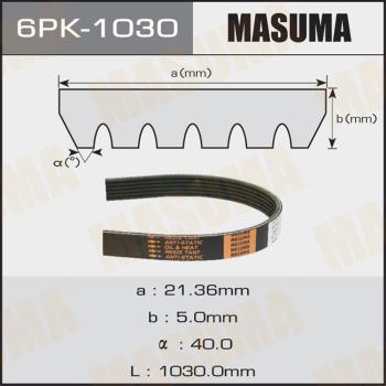 MASUMA 6PK-1030 - Courroie trapézoïdale à nervures cwaw.fr