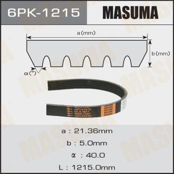 MASUMA 6PK-1215 - Courroie trapézoïdale à nervures cwaw.fr