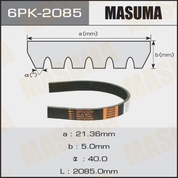 MASUMA 6PK-2085 - Courroie trapézoïdale à nervures cwaw.fr