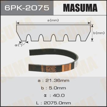 MASUMA 6PK-2075 - Courroie trapézoïdale à nervures cwaw.fr