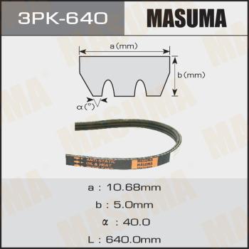 MASUMA 3PK-640 - Courroie trapézoïdale à nervures cwaw.fr