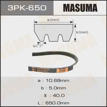 MASUMA 3PK-650 - Courroie trapézoïdale à nervures cwaw.fr