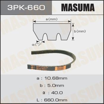 MASUMA 3PK-660 - Courroie trapézoïdale à nervures cwaw.fr