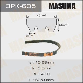 MASUMA 3PK-635 - Courroie trapézoïdale à nervures cwaw.fr