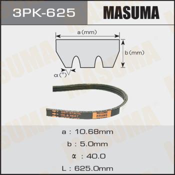 MASUMA 3PK-625 - Courroie trapézoïdale à nervures cwaw.fr