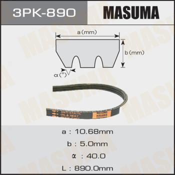 MASUMA 3PK-890 - Courroie trapézoïdale à nervures cwaw.fr