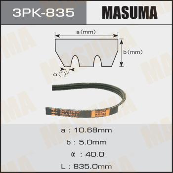 MASUMA 3PK835 - Courroie trapézoïdale à nervures cwaw.fr