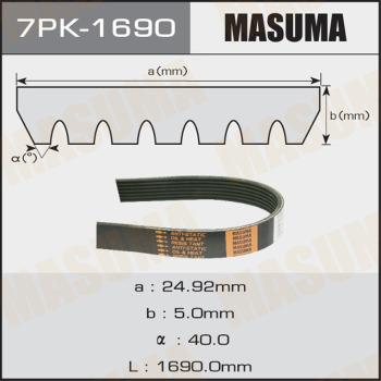 MASUMA 7PK-1690 - Courroie trapézoïdale à nervures cwaw.fr