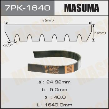 MASUMA 7PK-1640 - Courroie trapézoïdale à nervures cwaw.fr