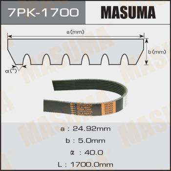 MASUMA 7PK-1700 - Courroie trapézoïdale à nervures cwaw.fr