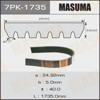 MASUMA 7PK-1735 - Courroie trapézoïdale à nervures cwaw.fr