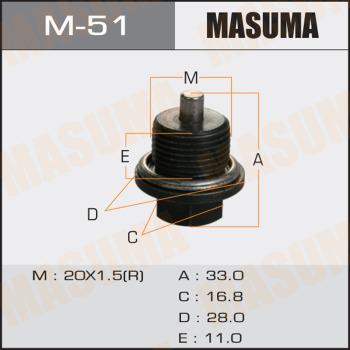 MASUMA M-51 - Vis-bouchon, carter d'huile cwaw.fr