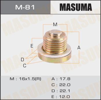 MASUMA M-81 - Vis-bouchon, carter d'huile cwaw.fr