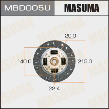 MASUMA MBD005U - Disque d'embrayage cwaw.fr