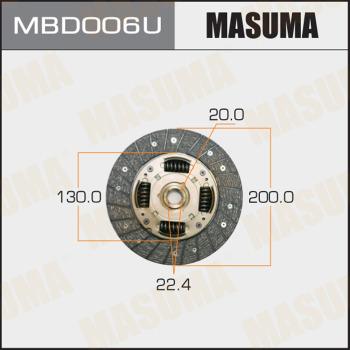 MASUMA MBD006U - Disque d'embrayage cwaw.fr