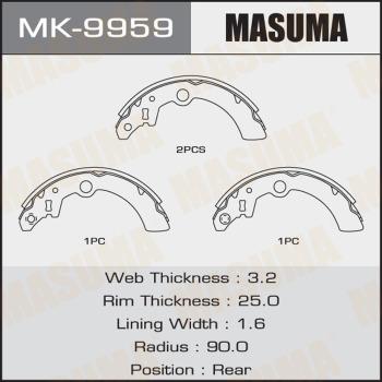 MASUMA MK-9959 - Jeu de mâchoires de frein cwaw.fr